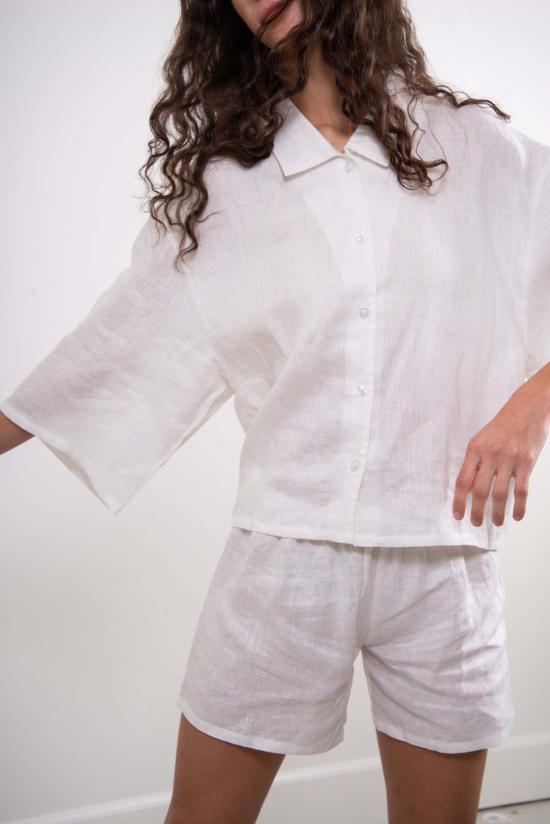  Sønderhaus 라운지 웨어 쇠네르하우스 리넨 세트 화이트 - OTHER BRANDS