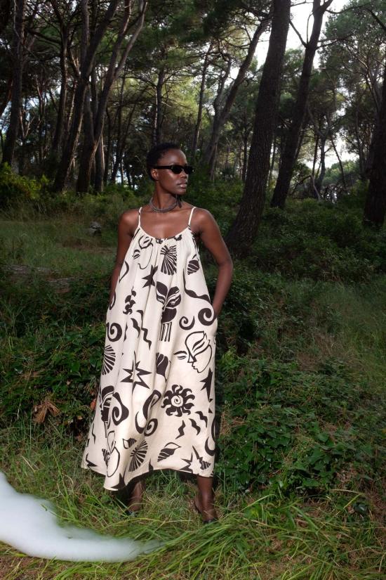  언타이틀드 인 모션 롱 원피스 제목 없음 움직임 속 오필리아 드레스 탈라사 - UNTITLED IN MOTION