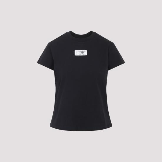  MM6 메종마르지엘라 반팔 티셔츠 Mm6 메종 마르지엘라 티셔츠 블랙 - MM6 MAISON MARGIELA