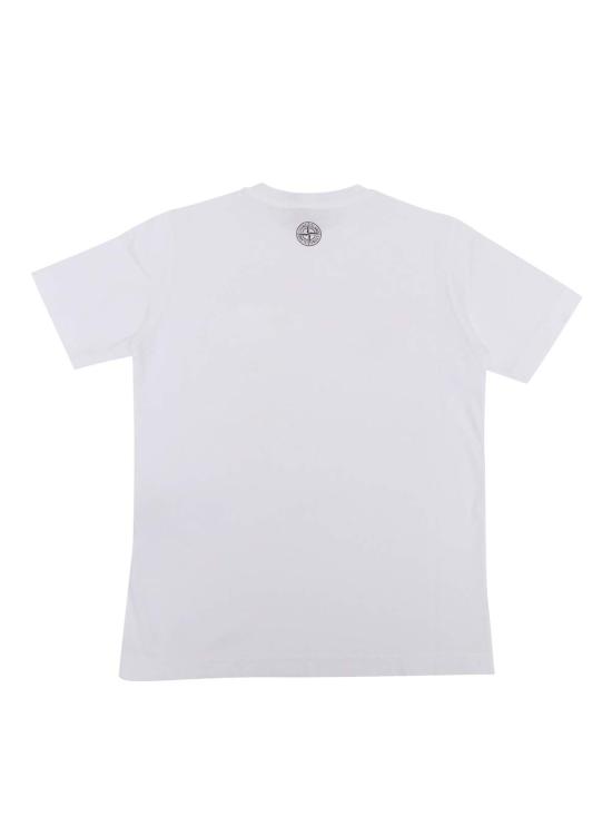  [키즈] 스톤 아일랜드 탑 키즈  티셔츠 화이트 - STONE ISLAND