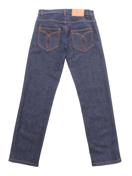  [키즈] 베르사체 트레이닝/조거 팬츠 스트레이트 레그 진 블루 - VERSACE