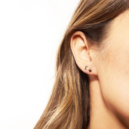  오데뜨 뉴욕 이어링 오데트 뉴욕 14K 미니 퍼피 문 스터드 - ODETTE NEW YORK