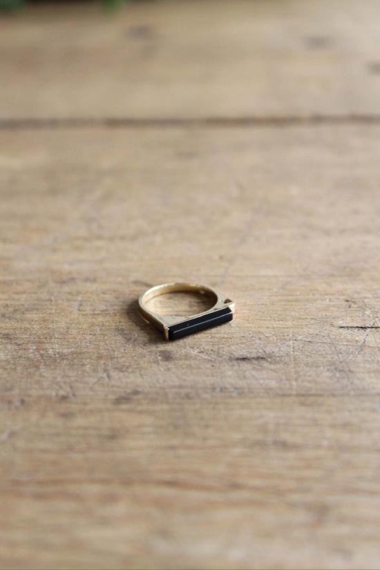  누시 반지 누쉬 14K 6.5 가로형 오닉스