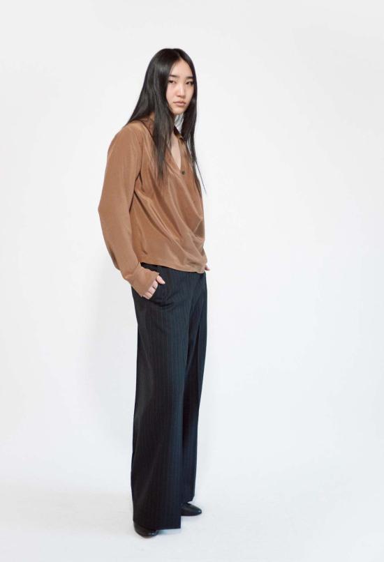  율리아 옌츠슈 블라우스 Julia Jentzsch Cy Crepe De Chine 실크  월넛 - JULIA JENTZSCH