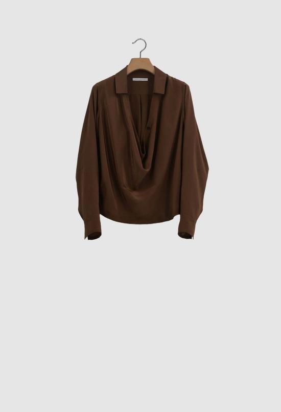  율리아 옌츠슈 블라우스 Julia Jentzsch Cy Crepe De Chine 실크  월넛 - JULIA JENTZSCH