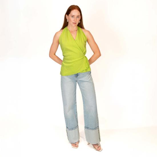  알리지 민소매 티셔츠 알리시 스트레치 린넨 랩탑