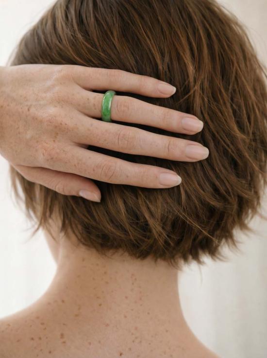  세레 반지 Seree Z Z 임페리얼 그린 제이드 링 - SEREE