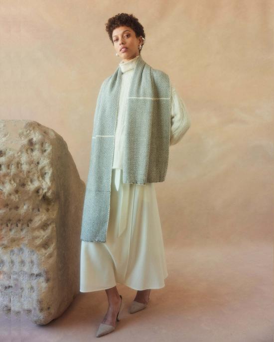  VOZ 머플러/스카프 Voz Lineas 숄 아이보리/블랙 - VOZ