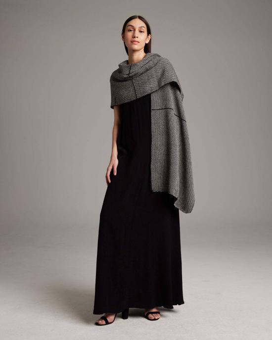  VOZ 머플러/스카프 Voz Lineas 숄 아이보리/블랙 - VOZ