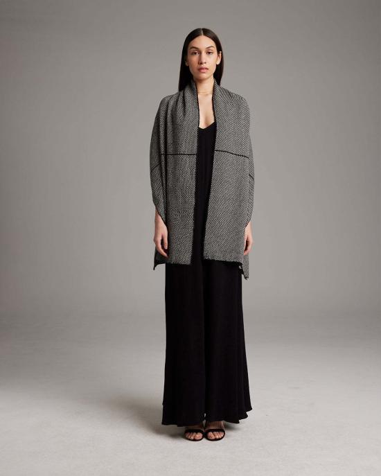  VOZ 머플러/스카프 Voz Lineas 숄 아이보리/블랙 - VOZ