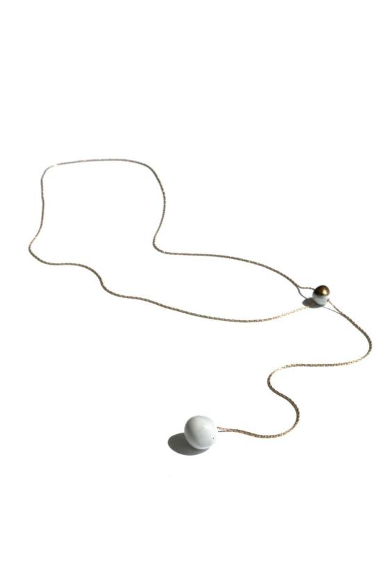  주주메이드 목걸이/팬던트 진주 라리아트 목걸이 - JUJUMADE