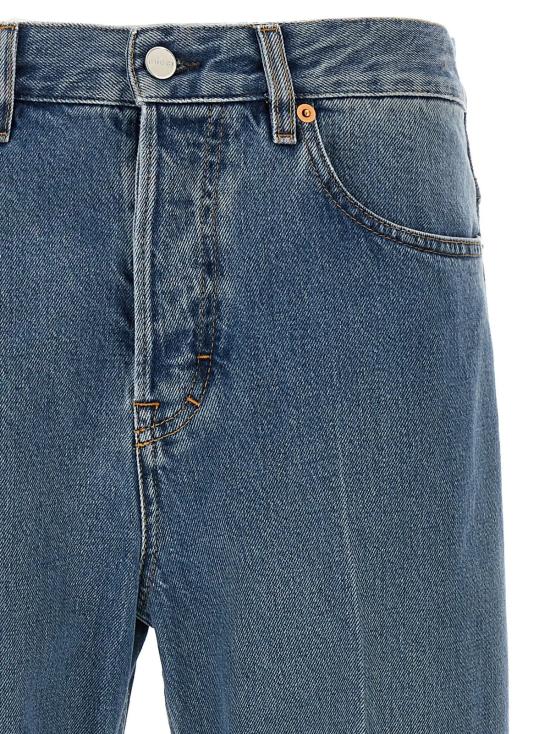  구찌 데님 팬츠 크롭 진 라이트 블루 - GUCCI