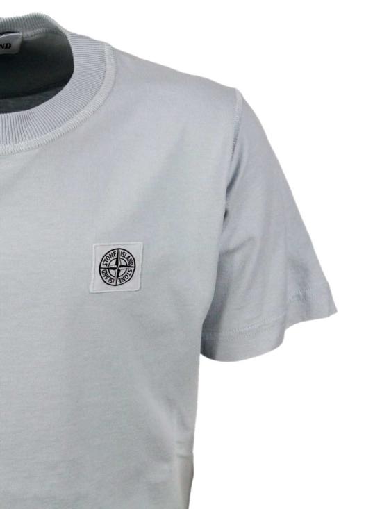  [키즈] 스톤 아일랜드 티셔츠 키즈  티셔츠 스카이 블루 - STONE ISLAND