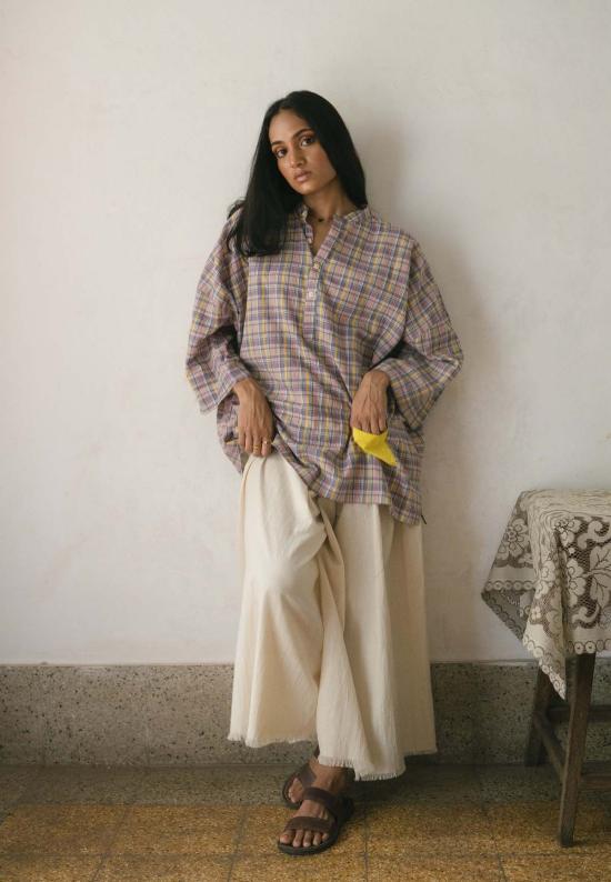  이키비 블라우스 메도우 튜닉 탑 - IKKIVI