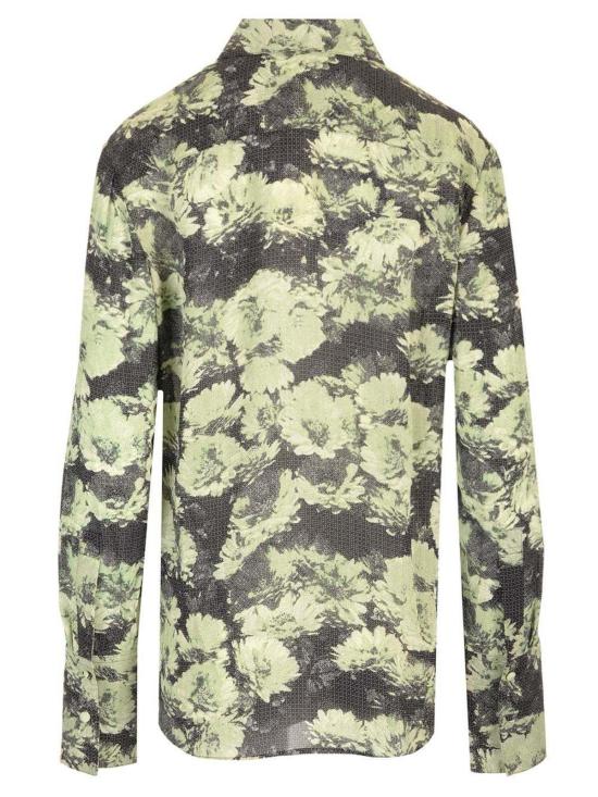  토리버치 셔츠 토리 버치 프린트 비스코스 셔츠 (녹색) - TORY BURCH