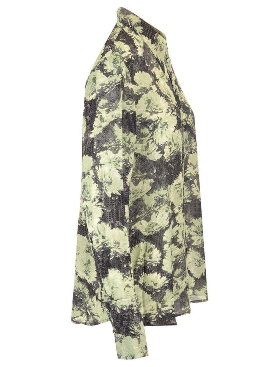  토리버치 셔츠 토리 버치 프린트 비스코스 셔츠 (녹색) - TORY BURCH