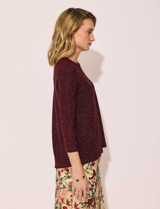  Lindsay Nicholas New York 블라우스 린지 니콜라스 뉴욕 디스코 글리터 브레이슬릿 슬리브 탑 레드 - OTHER BRANDS