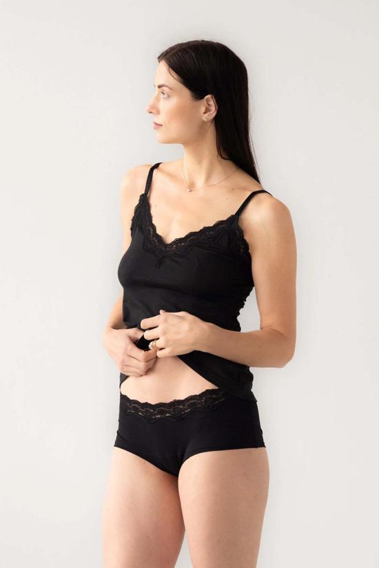  Salua Lingerie 캐미솔 살루아 란제리 코튼 레이스 트림  화이트 - OTHER BRANDS