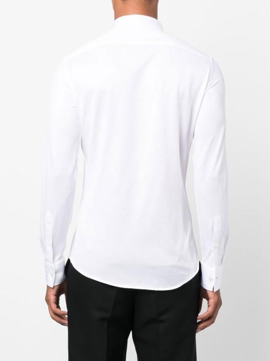  엠포리오 아르마니 긴팔 셔츠 코튼  화이트 - EMPORIO ARMANI