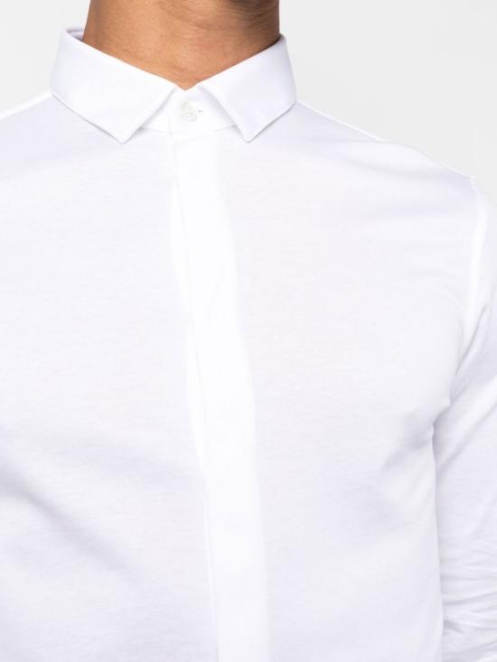  엠포리오 아르마니 긴팔 셔츠 코튼  화이트 - EMPORIO ARMANI