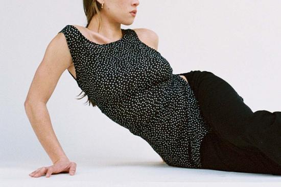  질 로드리게즈 숏 원피스 길 로드리게스 에디 크링클 쉬프트 드레스