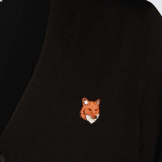  메종키츠네 스웨터 메종 키츠네 카디건 블랙 - MAISON KITSUNE