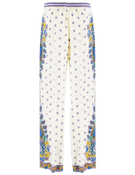  에트로 팔라초 팬츠 페이즐리 프린트  (흰색 바탕에 프린트) - ETRO