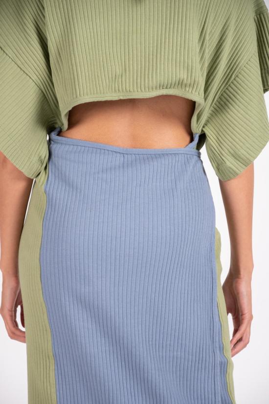  베이스레인지 미디 원피스 클레어 립 플리스 드레스 - BASERANGE