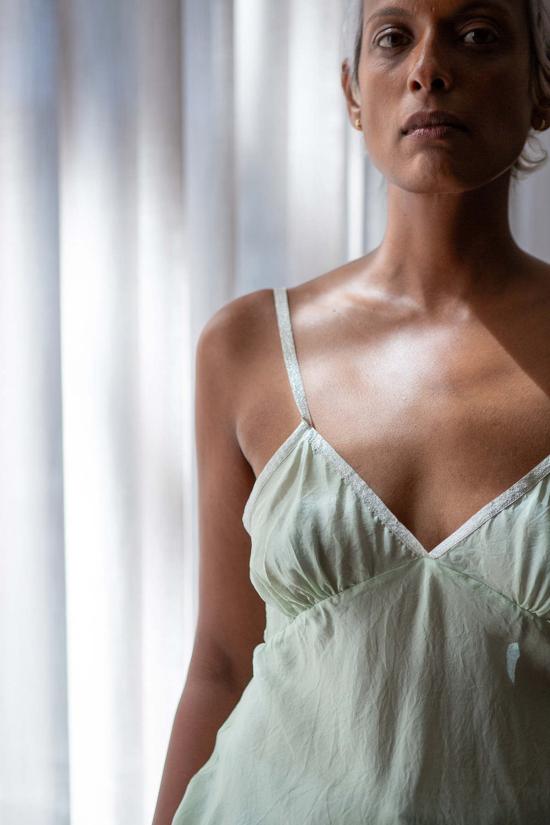  Erica Tanov 캐미솔 에리카 타노프 길다 페탈 실크  제이드 - OTHER BRANDS