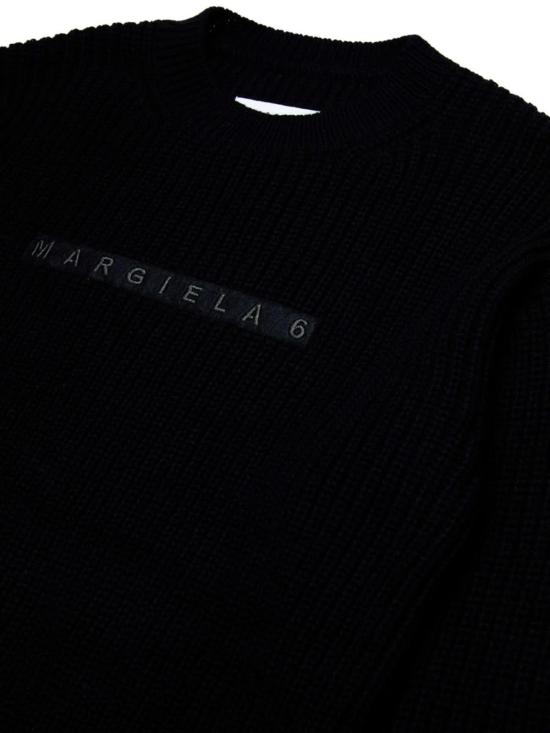  [키즈] MM6 메종마르지엘라 트레이닝 상의 키즈 Mm6 메종 마르지엘라 Mm6d121u  블랙 - MM6 MAISON MARGIELA