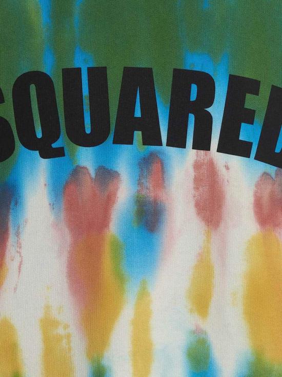  디스퀘어드2 스웨터 Dsquared2 로고 프린트 멀티컬러 타이 다이 후드티 - DSQUARED2