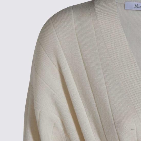  막스마라 가디건 막스 마라 지우스토 스웨터 화이트 - MAX MARA