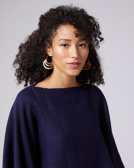  보즈 이어링 Voz 하프 문 샹들리에 귀걸이 (은) - VOZ