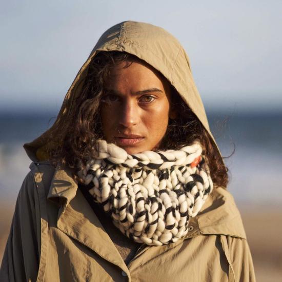  미샤램퍼트 머플러/스카프 미샤 램퍼트 화이트/블랙 스누드 스몰 - MISCHA LAMPERT