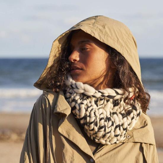  미샤램퍼트 머플러/스카프 미샤 램퍼트 화이트/블랙 스누드 스몰 - MISCHA LAMPERT