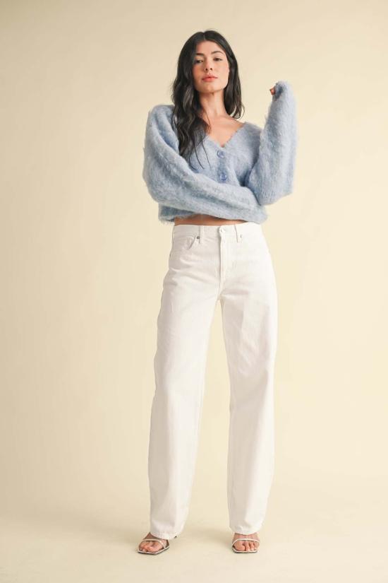  저스트 블랙 데님 데님 팬츠 릴렉스드 스트레이트 레그 진 미디엄 데님 - JUST BLACK DENIM