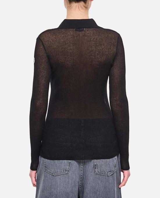  몽클레어 긴팔 티셔츠 몽클레르 폴로 블랙