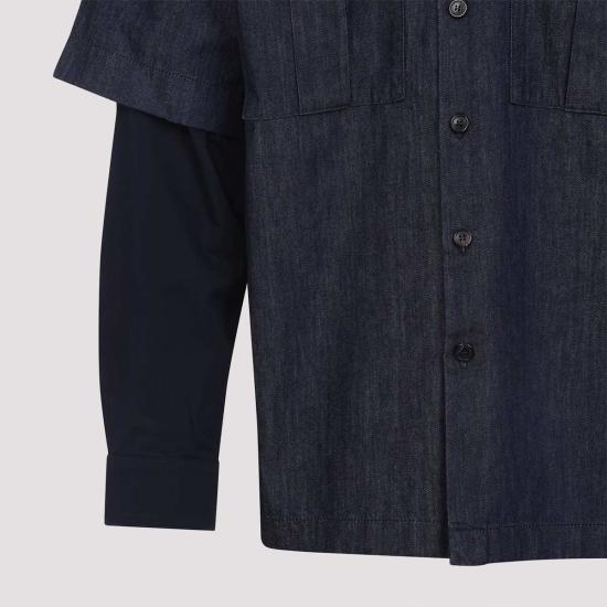  드리스 반 노튼 긴팔 셔츠 Dries Van Noten 카센  인디고 - DRIES VAN NOTEN