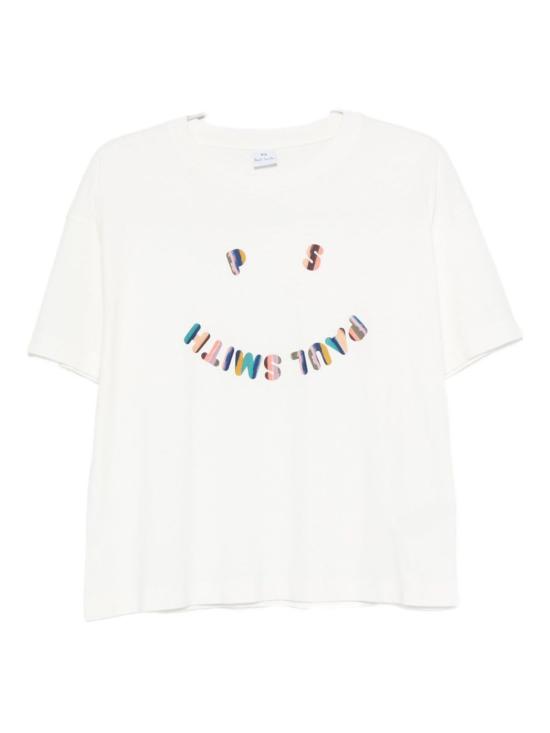  폴 스미스 반팔 티셔츠 Ps 해피 코튼 티셔츠 화이트