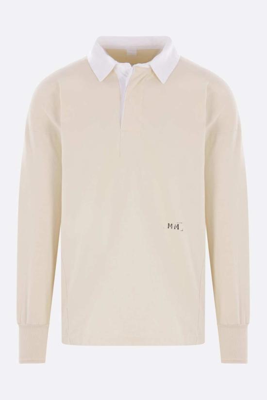  마르지엘라 폴로 티셔츠 메종  코튼 긴팔 폴로 셔츠 아이보리