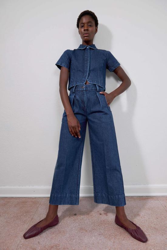  마리아 스탠리 데님 팬츠 슬론 트라우저 인디고 데님 - MARIA STANLEY