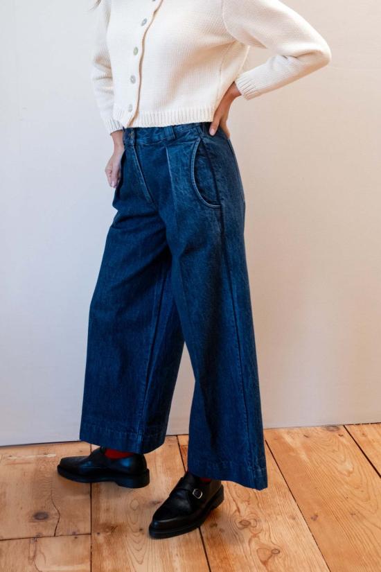  마리아 스탠리 데님 팬츠 슬론 트라우저 인디고 데님 - MARIA STANLEY