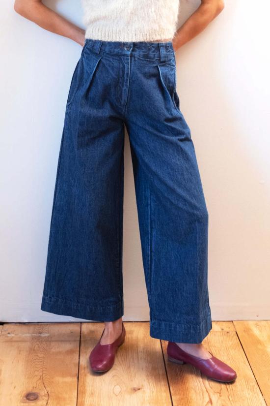  마리아 스탠리 데님 팬츠 슬론 트라우저 인디고 데님