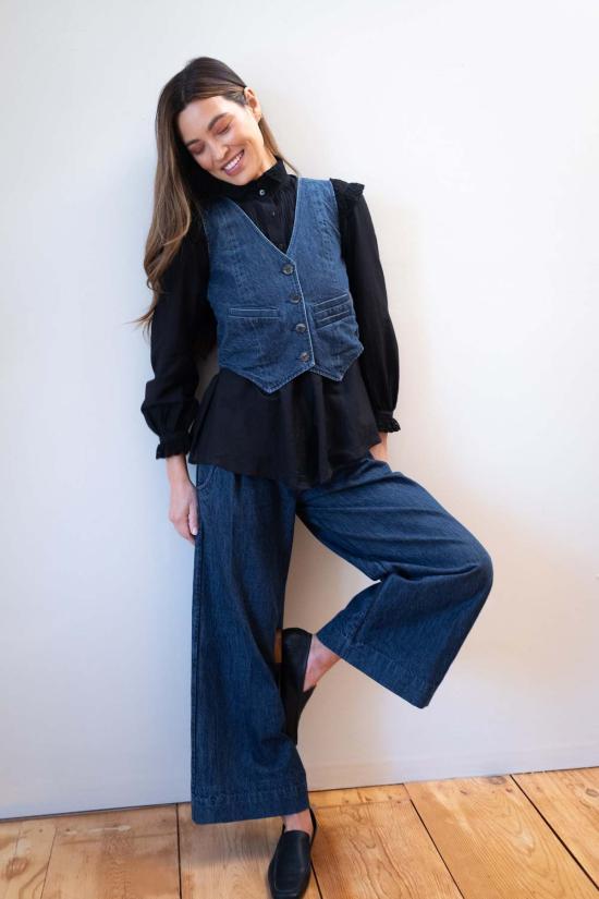  마리아 스탠리 데님 팬츠 슬론 트라우저 인디고 데님 - MARIA STANLEY