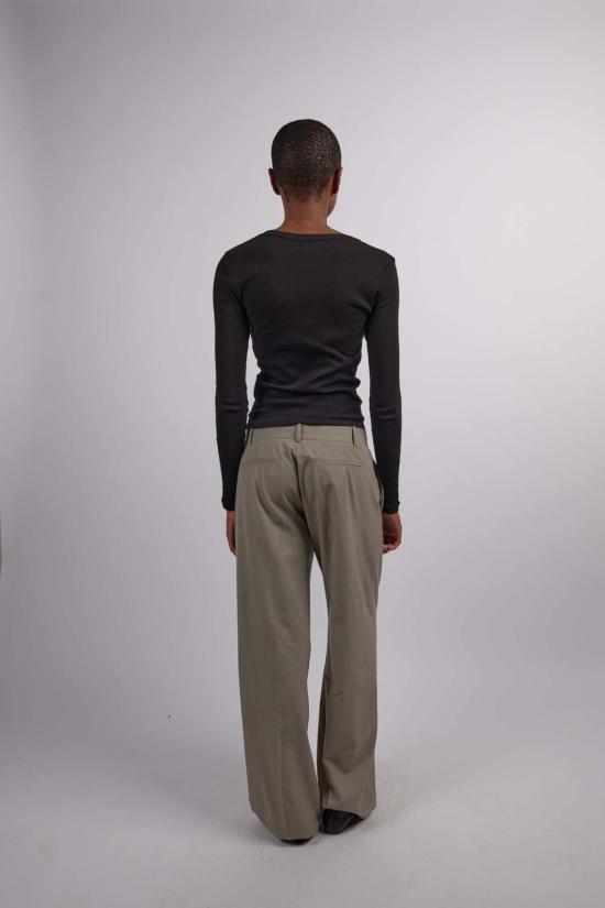  세인트아그니 반팔 티셔츠 세인트 아그니 유기농 면 소프트 립 긴팔 티셔츠 블랙 - ST.AGNI