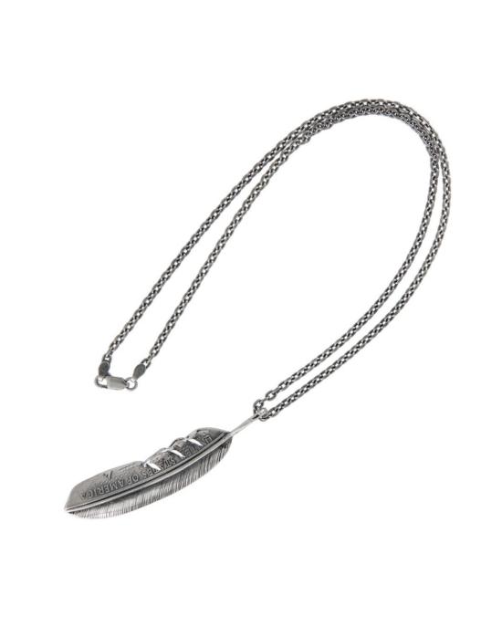  노스 웍스 네크리스 노스웍스 50 하프 페더 펜던트 목걸이 실버 - NORTH WORKS