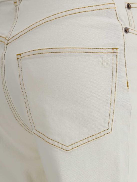  토리버치 데님 팬츠 토리 버치 크롭 플레어 진 아이보리 - TORY BURCH