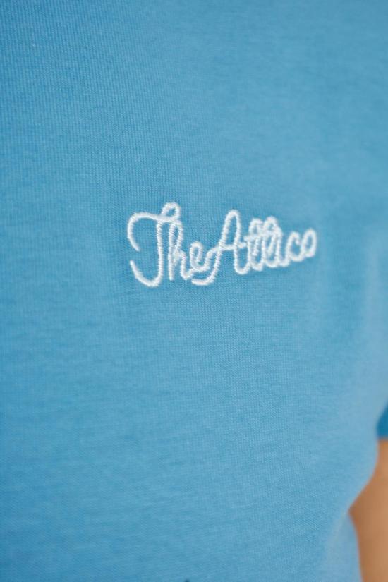  디 아티코 반팔 티셔츠 아티코 로고 폴로 셔츠 클리어 블루 - THE ATTICO