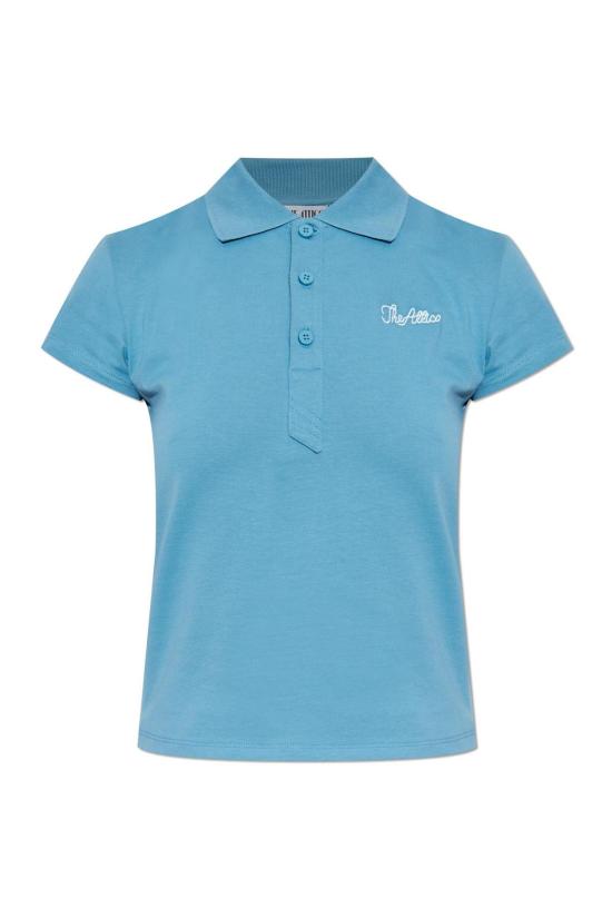  디 아티코 반팔 티셔츠 아티코 로고 폴로 셔츠 클리어 블루