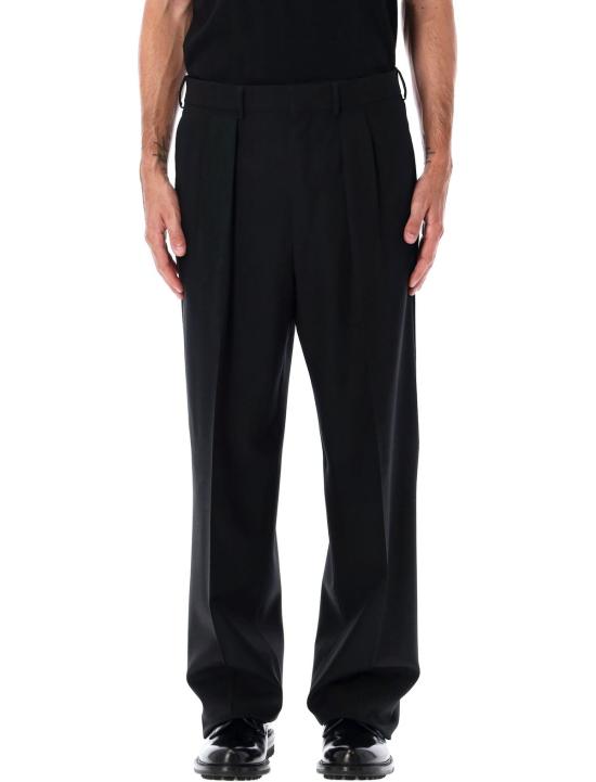  톰포드 스트레이트 팬츠 톰 포드 와이드 울 더블 플리츠 팬츠 블랙
